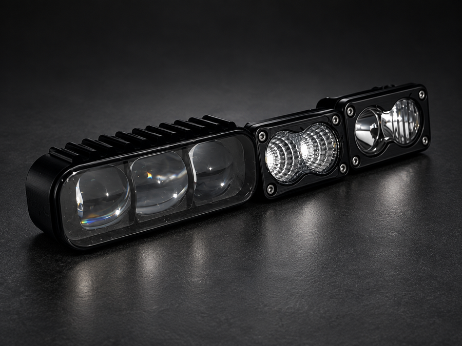 Auxiliary LED light kit on a charcoal studio background